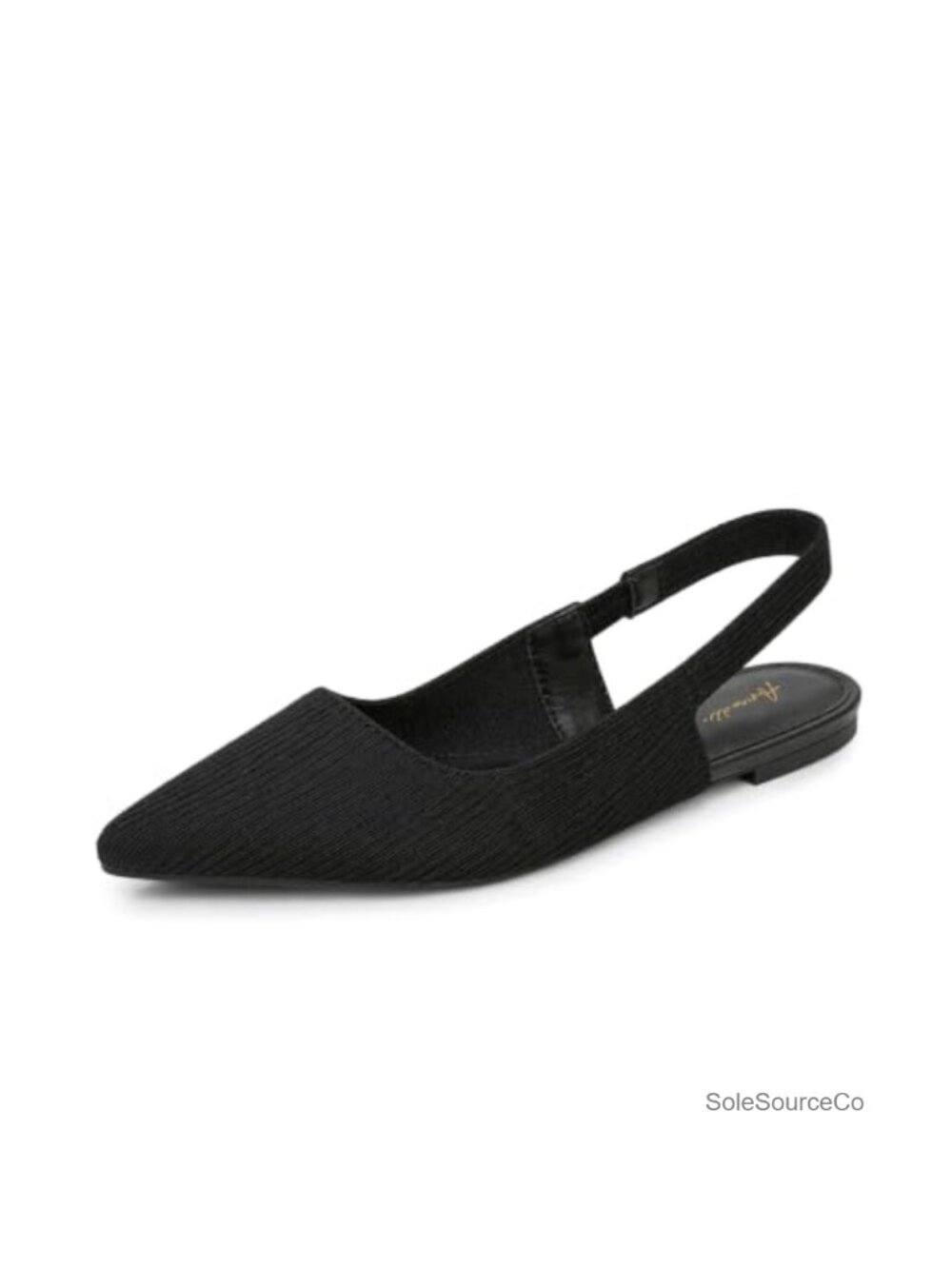 Slingback Flats for Women Pointed Toe Knit Ballet Shoes Slip On Comfortable